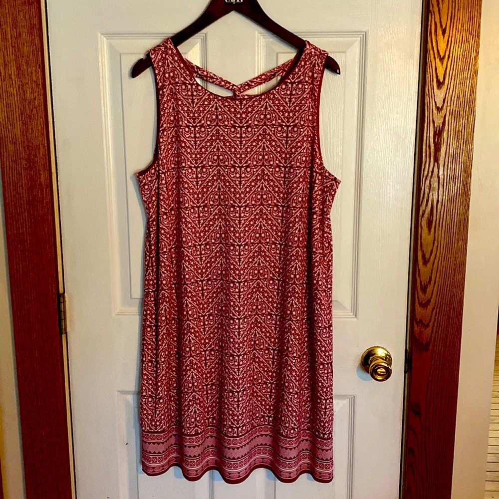 Sleeveless red and white sleeveless sundress by MagnoliaGrace